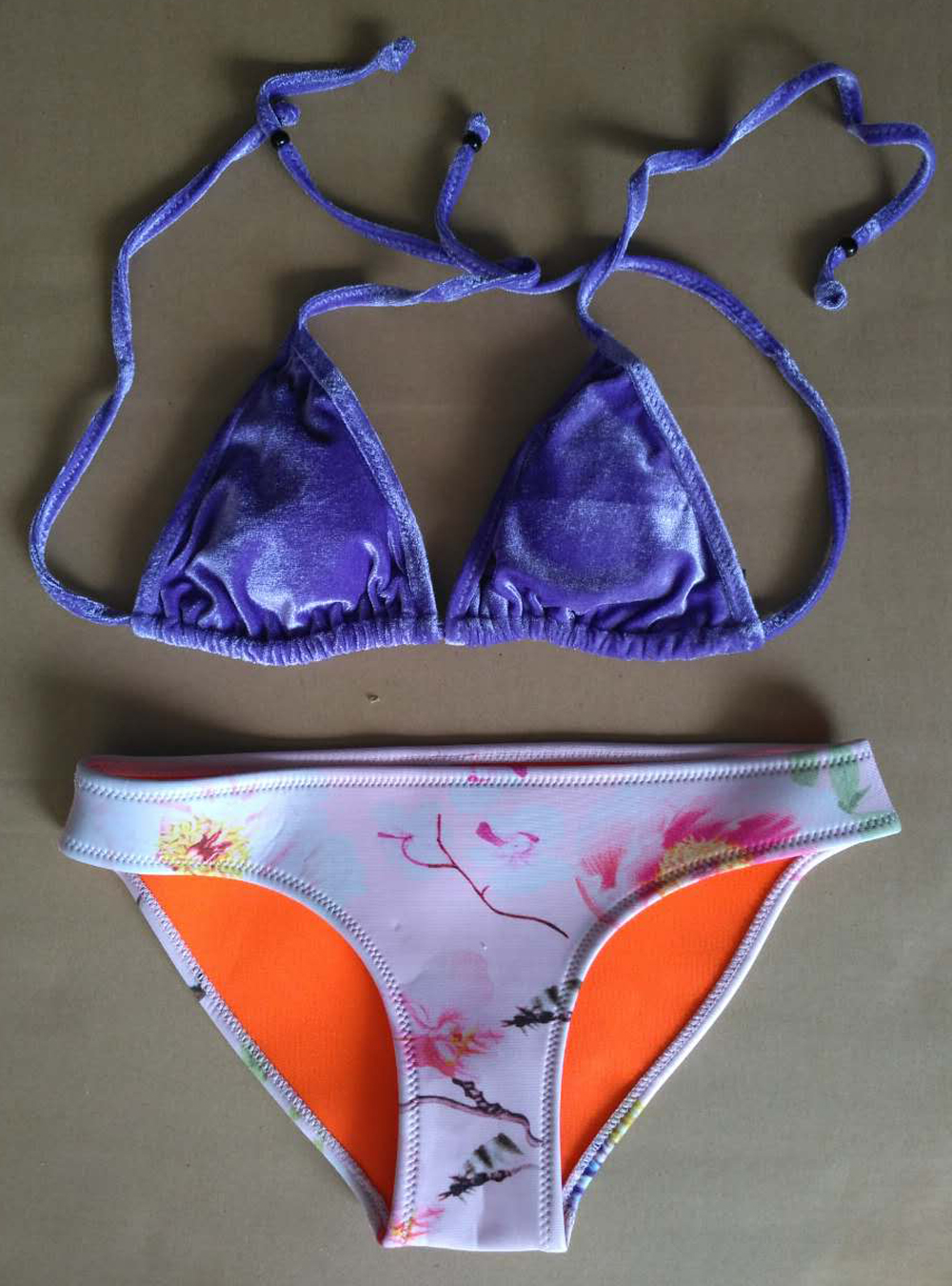 F4641-1 Purple sexy bikini set